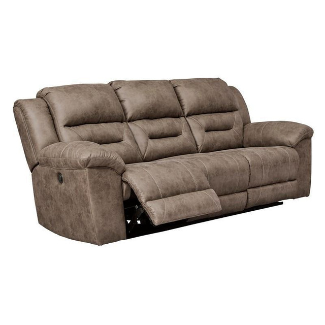 Stoneland Power Reclining Leather Look Sofa (3990587) in Chairs & Recliners