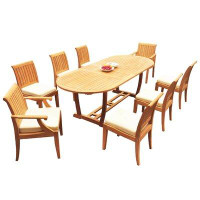 Rosecliff Heights Tariq Oval 8 - Person Teak Dining Set