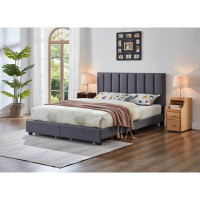 Latitude Run® Fiacha Upholstered Panel Tufted Storage Platform Bed