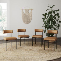 Trent Austin Design Pinheiro Upholstered Back Side Chair in Brown
