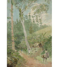 Buyenlarge 'Plantain Walk Bookkeeper Watchman and Hut Man' Painting Print