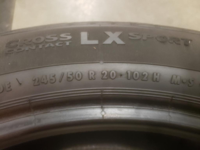(T74) 2 Pneus Ete - 2 Summer Tires 245-50-20 Continental 4/32 in Tires & Rims in Greater Montréal - Image 4
