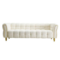 ROOM FULL Modern Boucle Upholstery Sofa 87Inch For Living Room