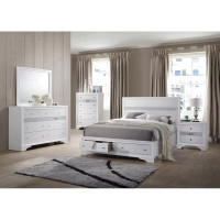 Spring Sale!!  Contemporary style, 3 Pc White platform bed with Storage Drawers