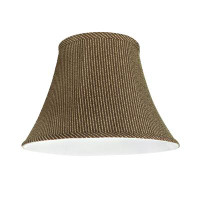 Aspen Creative Corporation 9.5" H Faux Silk Fabric Bell Lamp Shade ( Spider ) in Brown/Cream
