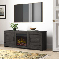 Laurel Foundry Modern Farmhouse Guadalupe TV Stand for TVs up to 65" with Electric Fireplace Included