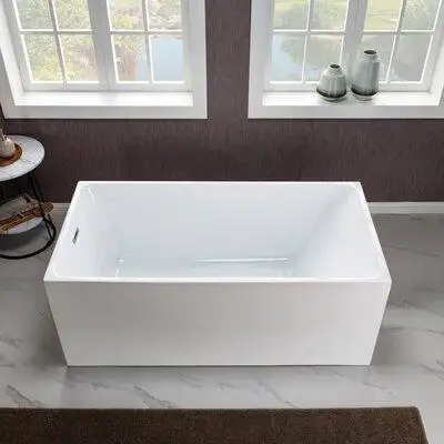 The freestanding tub maximizes comfort while emphasizing convenience. Not only is the stain-resistan...
