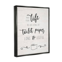Trinx Life Like Toilet Paper Roll Long And Useful Phrase Canvas Wall Art by Natalie Carpentieri