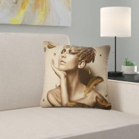 Made in Canada - East Urban Home Sensual Sexy Woman in Hat Pillow