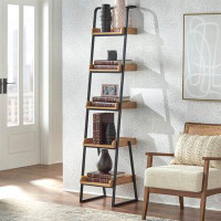 17 Stories Cessnock 72.8" H x 15.8" W Steel Ladder Bookcase