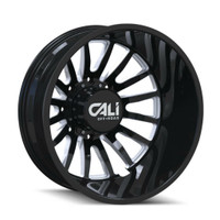 22 inch Cali Off-Road Summit 9110 Dually Gloss Black With Milled Spokes 8x200