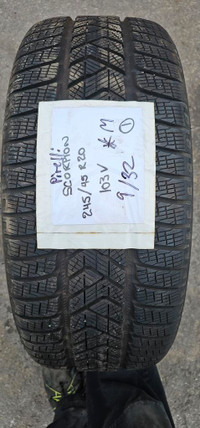 245/45/20 1 pneu hiver pirelli comme neuf 190$ installer