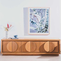 Loon Peak Vintage Nordic solid wood living room TV cabinet.