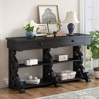 Alcott Hill Brielyn 54.1" Solid Wood Console Table