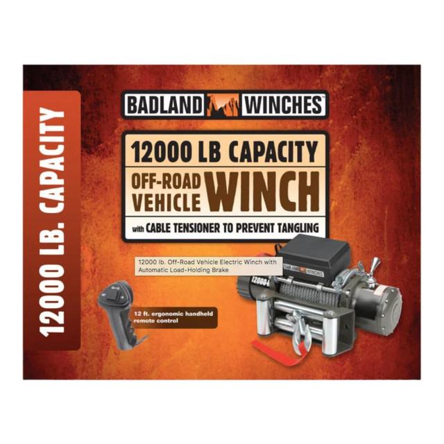 HOC W12K 12000 LB POUND OFF ROAD VEHICLE WINCH  + FREE SHIPPING + 90 DAY WARRANTY in Other - Image 3