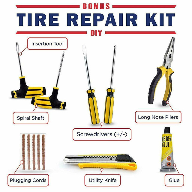 NEW 12V AIR COMPRESSOR SAFTY KIT TIRE REPAIR 316ACK in Hand Tools in Edmonton - Image 2