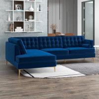 Everly Quinn 101" Wide Left Hand Facing Sofa & Chaise