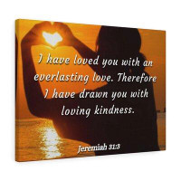 Trinx Everlasting Love Jeremiah 31:3 Christian Wall Art Bible Verse Print Ready To Hang