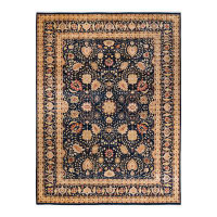 The Twillery Co. One-of-a-Kind Hand-Knotted 9'2" x 12'2" Wool Area Rug in Blue