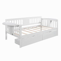 Wildon Home® White Twin Size Daybed With Two Drawers