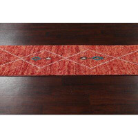 Rugsource Geometric Moroccan Wool Runner Rug Hand-Knotted 2X11