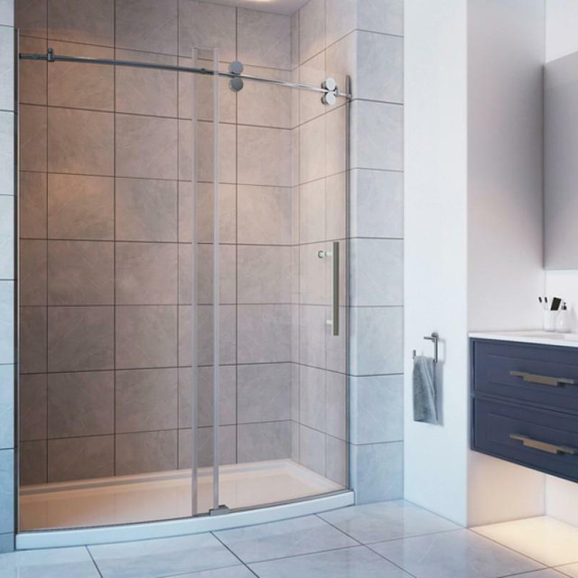 Vincent-R - Curved Shower Door With Acrylic Shower Base ( 60 x 34 x 81 )  Right and Left Available  BSO in Plumbing, Sinks, Toilets & Showers