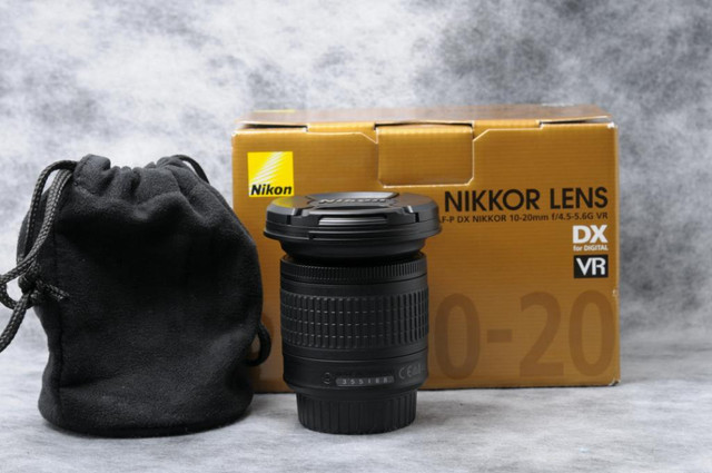 AF-P DX Nikkor 10-20mm F/4.5-5.6G VR Nikon Lens (ID: 1642) in Cameras & Camcorders