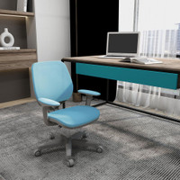 Office Chair 21.7" W x 18.9" D x 32.5" -37.2" H Blue