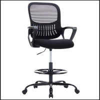 Inbox Zero Ergonomic Drafting Chair Tall Standing Desk Office Chair F0A1EE9BF4574AC8B311DDBFA804C22C