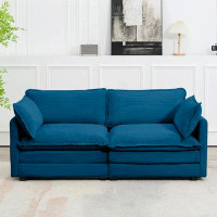 Latitude Run® Latitude Run® 76.8" Loveseat Sofa For Living Room, Modern 2 Seater Corduroy Sofa Couch For Bedroom Office,