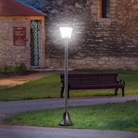 Outdoor Lamp Post 7" x 7" x 63" Black