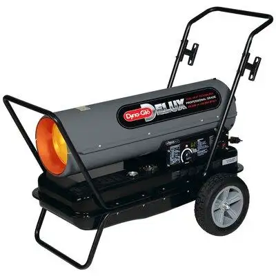 Dyna-Glo Delux multi-fuel forced air heaters provide immediate relief from cold weather working cond...