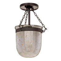 Gracie Oaks Edwards 1 - Light 9" Lantern Urn Semi Flush Mount