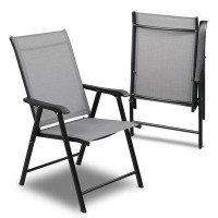 Bring Home Furniture 2 Pcs Folding Patio Chair Set, Chairs With Armrest & High Backrest, For Outdoor