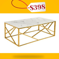 Gold Marble look Coffee Table on Clearance !!