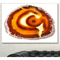 Made in Canada - Design Art 'Vibrant Agate Geode Slice' Graphic Art on Wrapped Canvas
