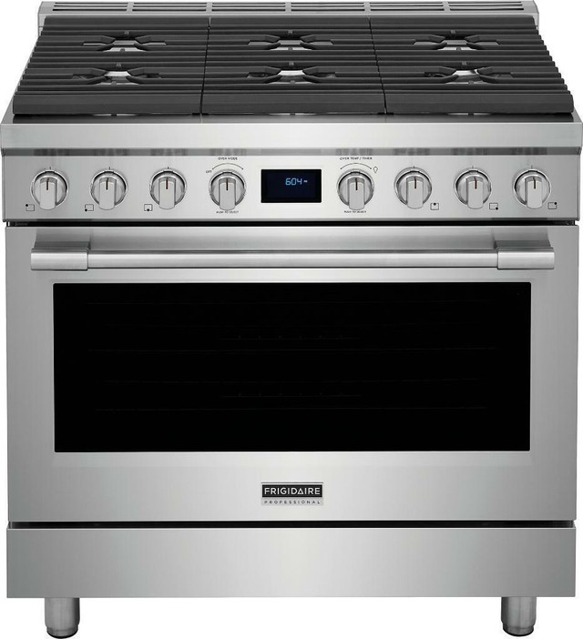 Frigidaire PCFD3668AF 36 Free Standing Dual Fuel Range Self Clean &amp; Convection Stainless Steel color in Stoves, Ovens & Ranges in Mississauga / Peel Region - Image 2