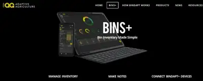 FREE Bin Inventory Management System from Adaptive Agriculture, With Option for Smart Bin Sensors