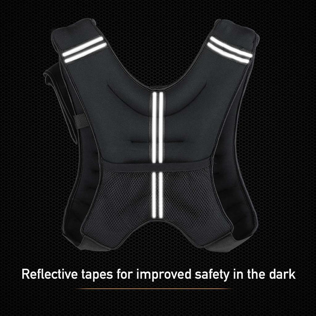 HUGE Discount! Weight Vest with Reflective Stripe for Workout, Running, Fitness,Weightlifting | FAST, FREE Delivery in Exercise Equipment in Red Deer - Image 2