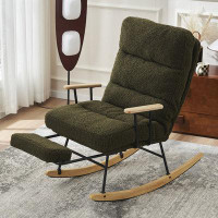 George Oliver Iyani 25.98'' Wide Velvet Lounge Chair and Ottoman