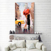 Made in Canada - Winston Porter 'New York Romance' Acrylic Painting Print on Wrapped Canvas