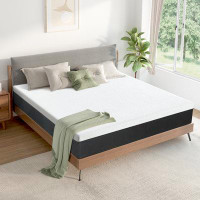 Alwyn Home 14 Inches Black And White Medium-Soft Memory Foam Mattress For Most Sleep Position
