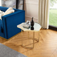 Everly Quinn Blayden Mirrored Top End Table