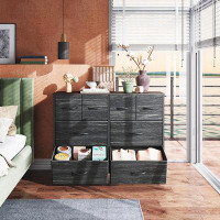 Ebern Designs Ebern Designs Dresser For Bedroom With 8 Drawers, Wide Fabric Dresser For Storage And Organization, Bedroo