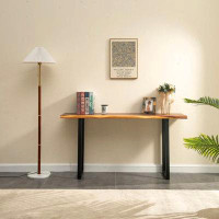 Keelan Scott  Console Table with U Shaped Legs and South American Walnut, Live Edge Desk
