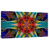 Made in Canada - Design Art 'Colourful Fractal Stained Glass' Graphic Art Print