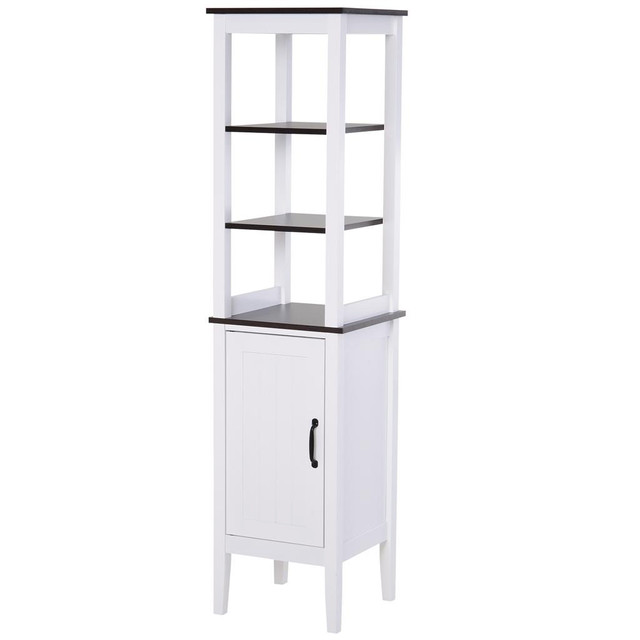 Tall Cabinet 15.75'' x 15'' x 64'' White in Hutches & Display Cabinets - Image 2