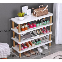 Latitude Run® Entry Shoe Shelf Household Economy Simple Dormitory Door Small Shoe Cabinet Solid Wood Door New 72B0EF75FF