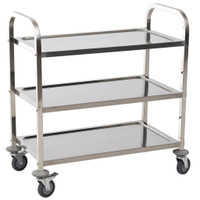 33 3-TIER KITCHEN TROLLEY MEDICAL TREATMENT LABORATORY EQUIPMENT CARTS