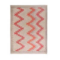 Foundry Select 9'.9" X 12'.9" Modern Pattern Handmade Afghanistan Wool Kilim Flat Weave Rug #P990